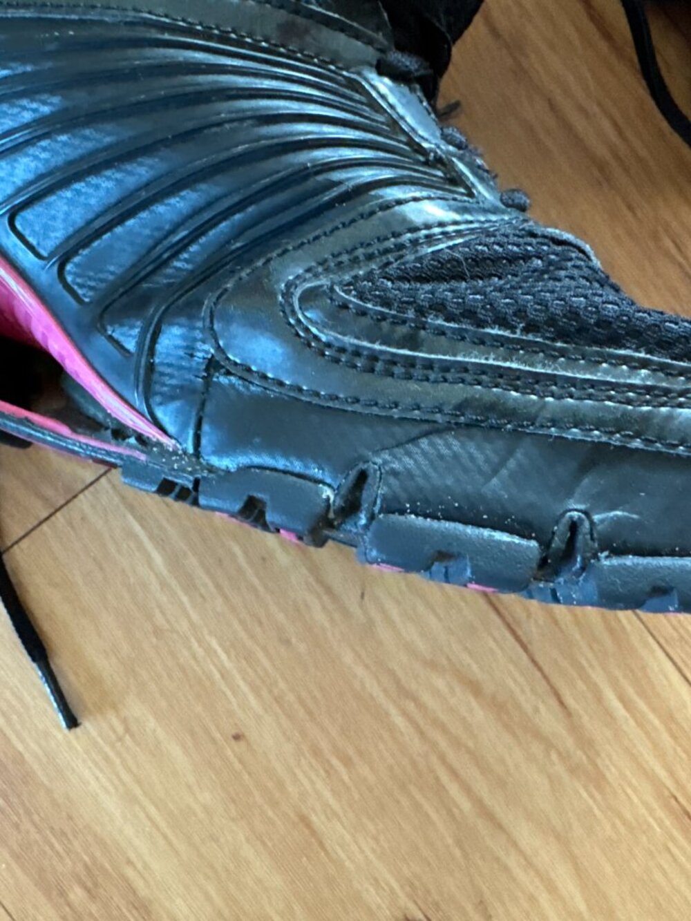 Women's Nike Shox Turbo 8  Running Shoes Sneakers Size US 9 Black/Pink No Box. - Picture 4 of 6